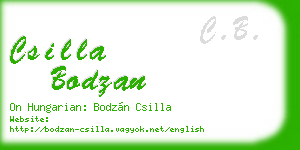 csilla bodzan business card